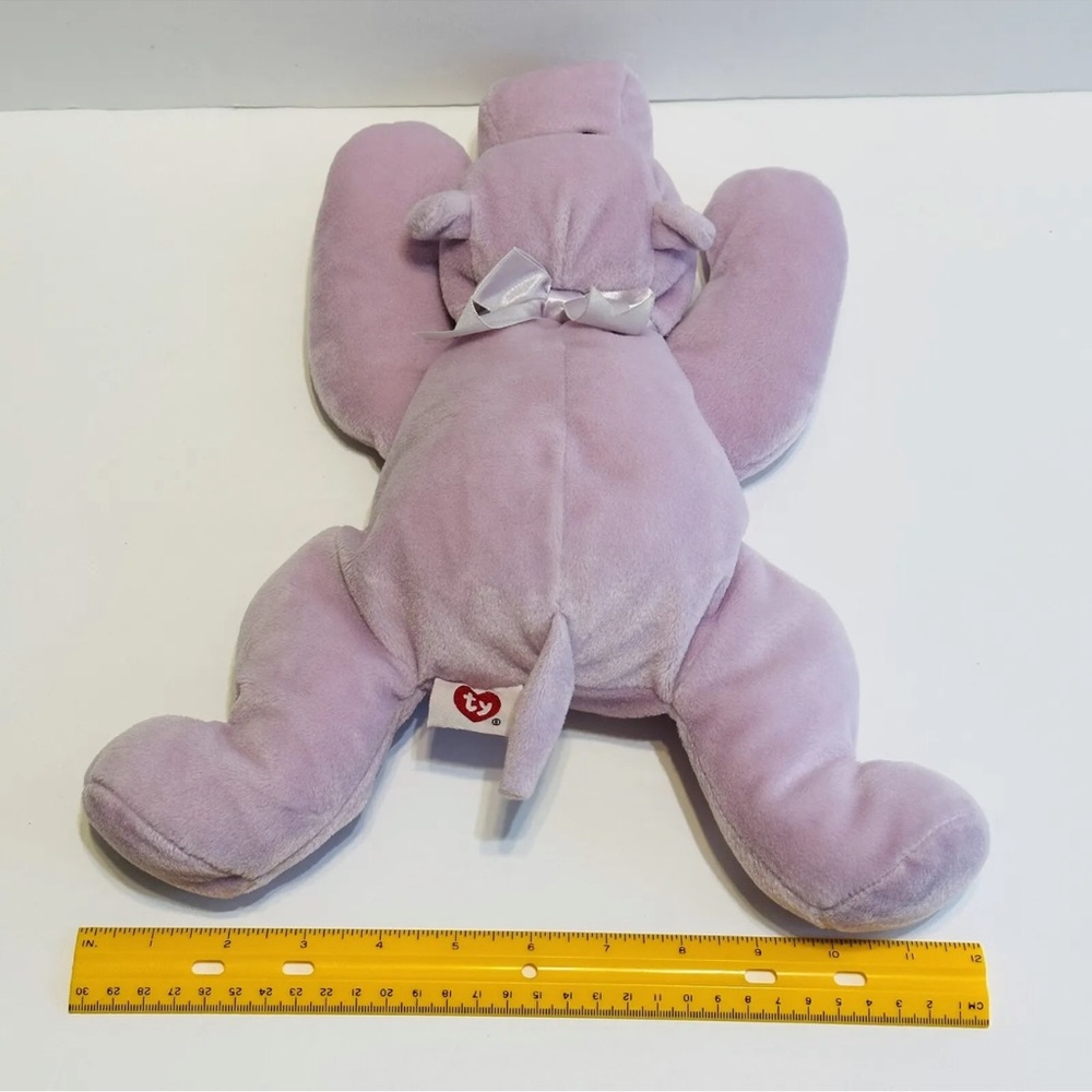 Ty 1996 Soft Baby Tubby Purple Hippo Pillow Pals Stuffed Animal Plush Toy 14” - Picture 10 of 10